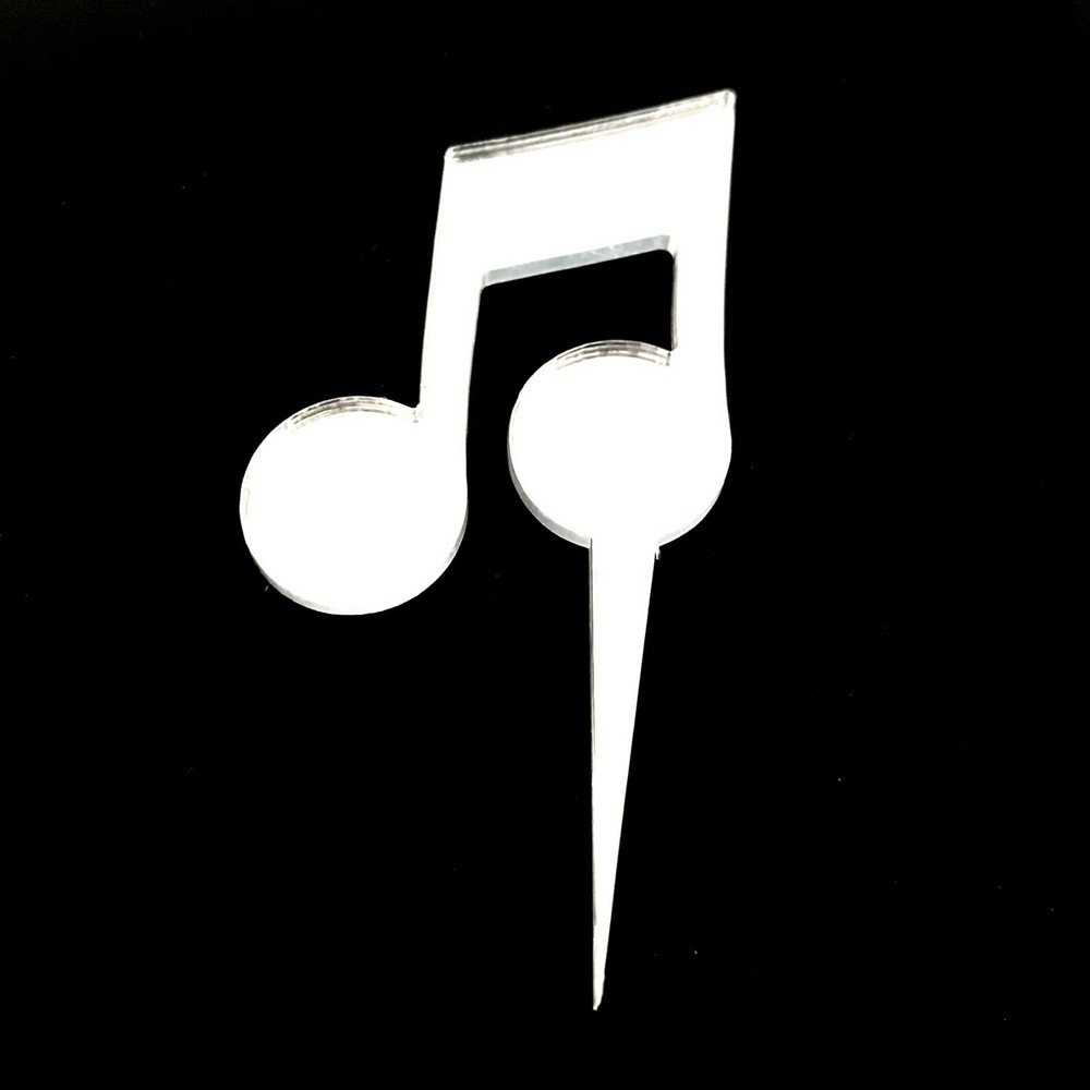 Quaver Note Cake & Cupcake Toppers, Many Colours & Sizes, Plane or Engraved