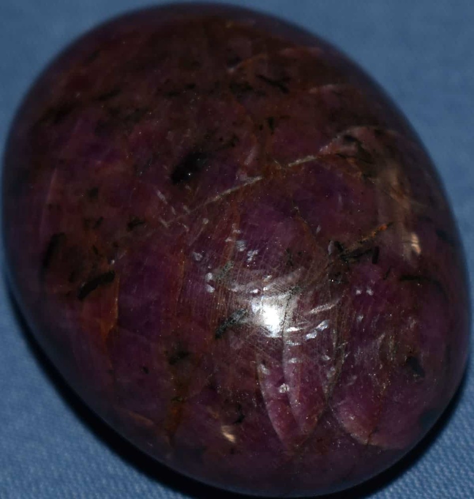 Shimmering Ruby Soap-Shaped Palm Stone #3