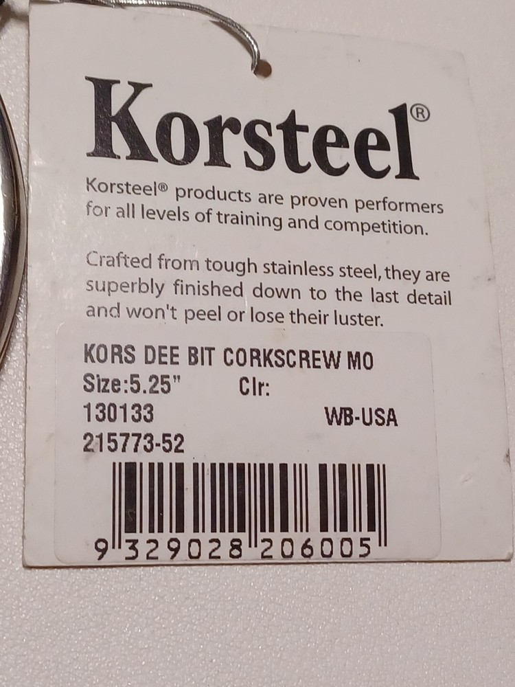 Korsteel Dee Bit Corkscrew 5.25"