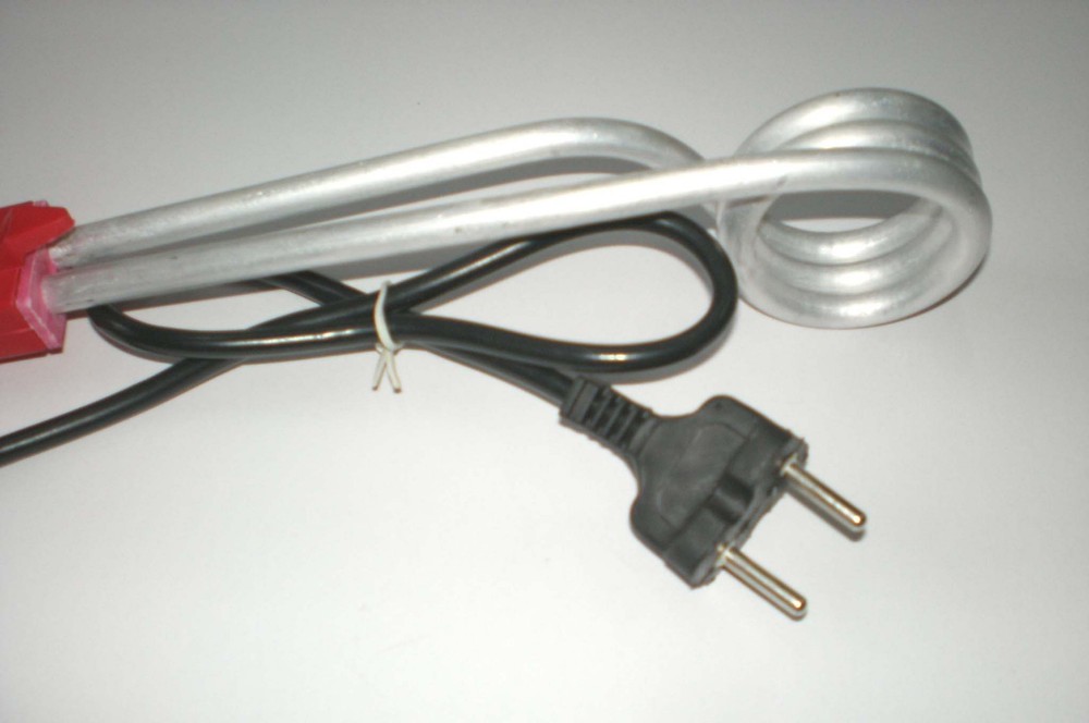 1500W Water Heater Portable Electric Liquid Immersion Element Boiler Travel 220V