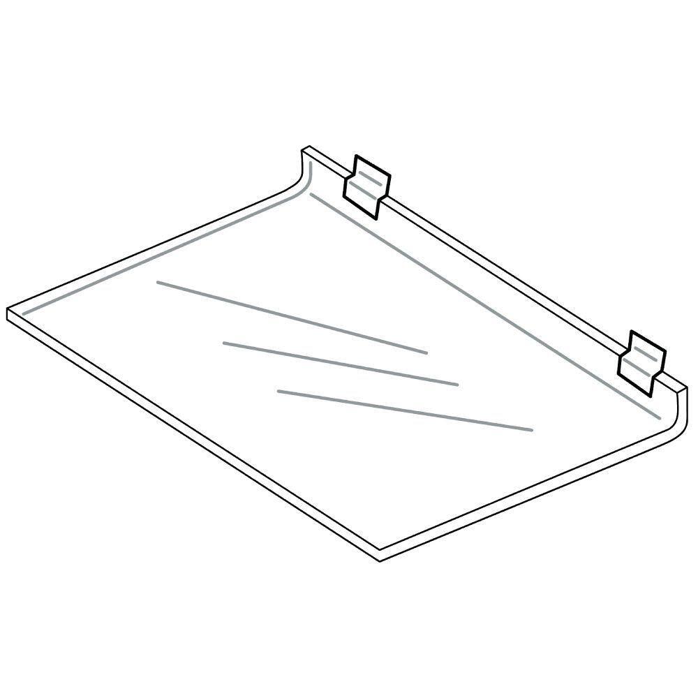24" x 12" Acrylic Slatwall Shelves