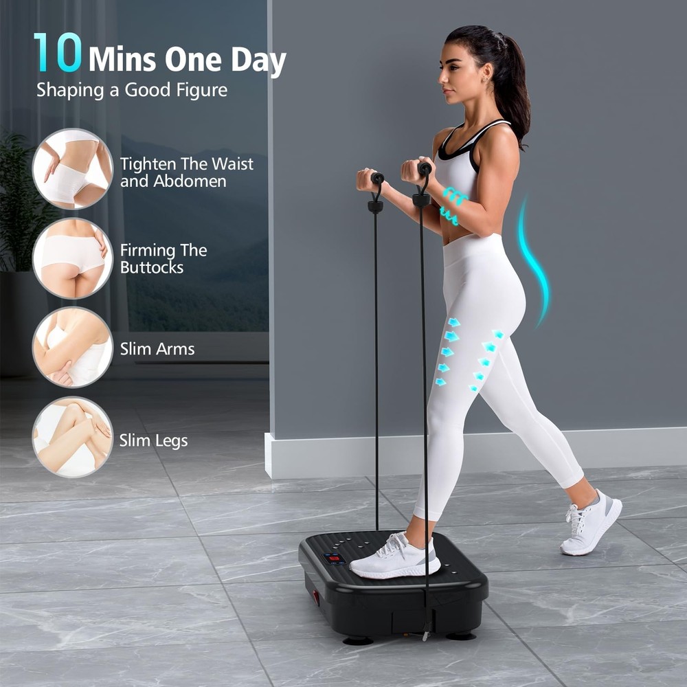 PUREROYI Vibration Plate Exercise Machine, for Large, Black