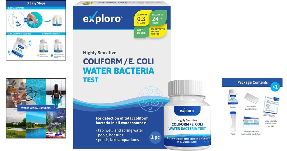 EPA Approved Pool and Drinking Water Testing Kit - Accurate Bacteria Detection