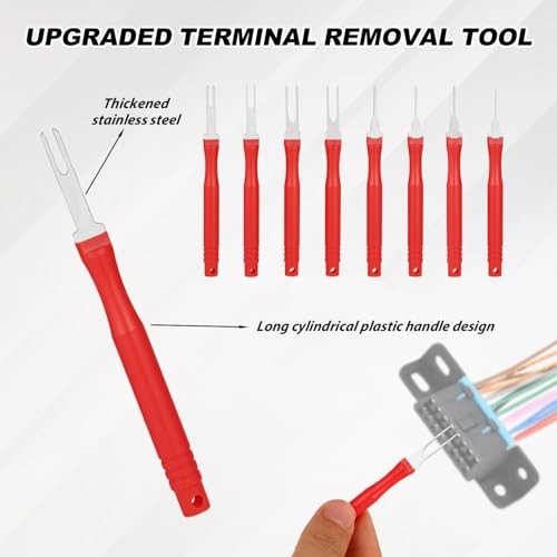 2pcs Automotive Electrical Connector Separator Tools & 8pcs Terminal Removal