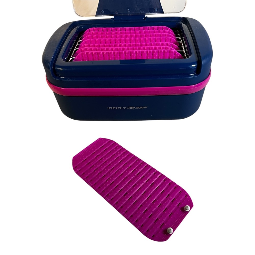 Conair InfinitiPro Hot Rollers Set Pink Flex Inserts Heated Curlers