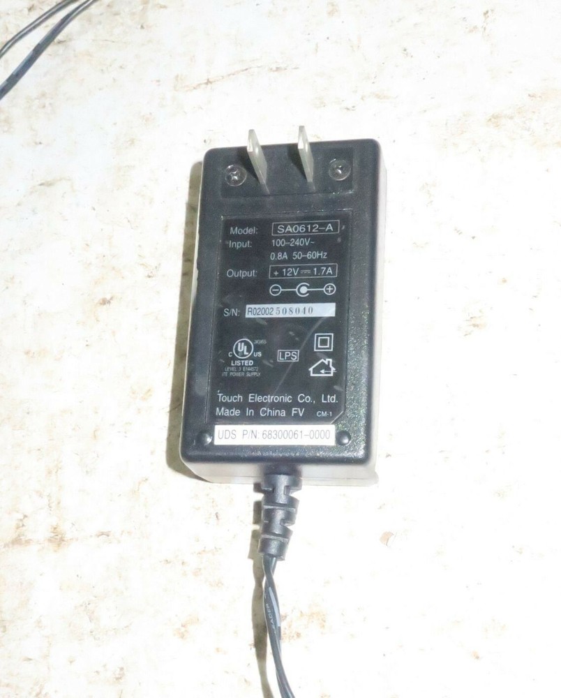 Touch Electronic Co Charger12V Adapter Model SA0612-A