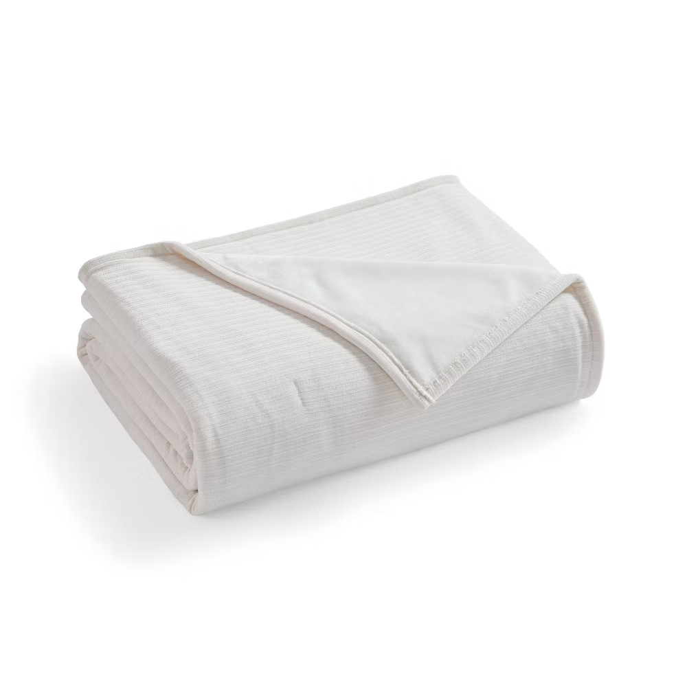 Brookstone King Heated Chenille Knit Blanket Ivory