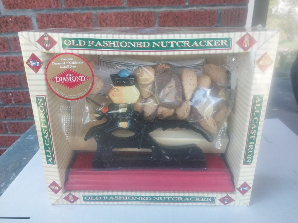 Houston Harvest Gift Products cast-iron tabletop nutcracker with box