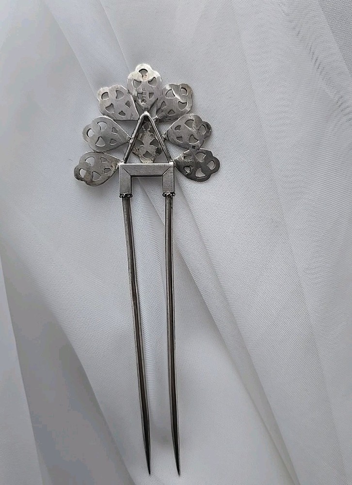 Victorian Sterling Silver Hair Fork Bun Stick ~ 12grams
