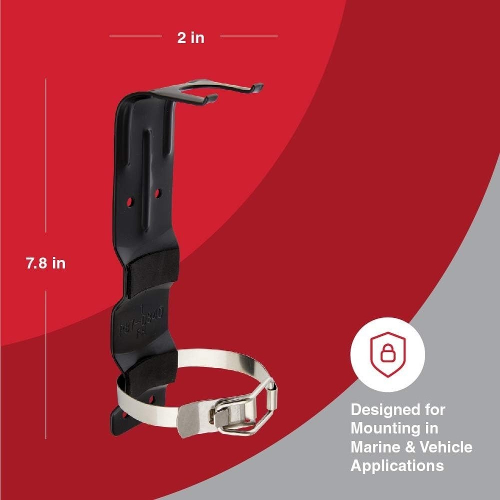 First Alert BRACKET2 Replacement Fire Extinguisher Bracket, Black