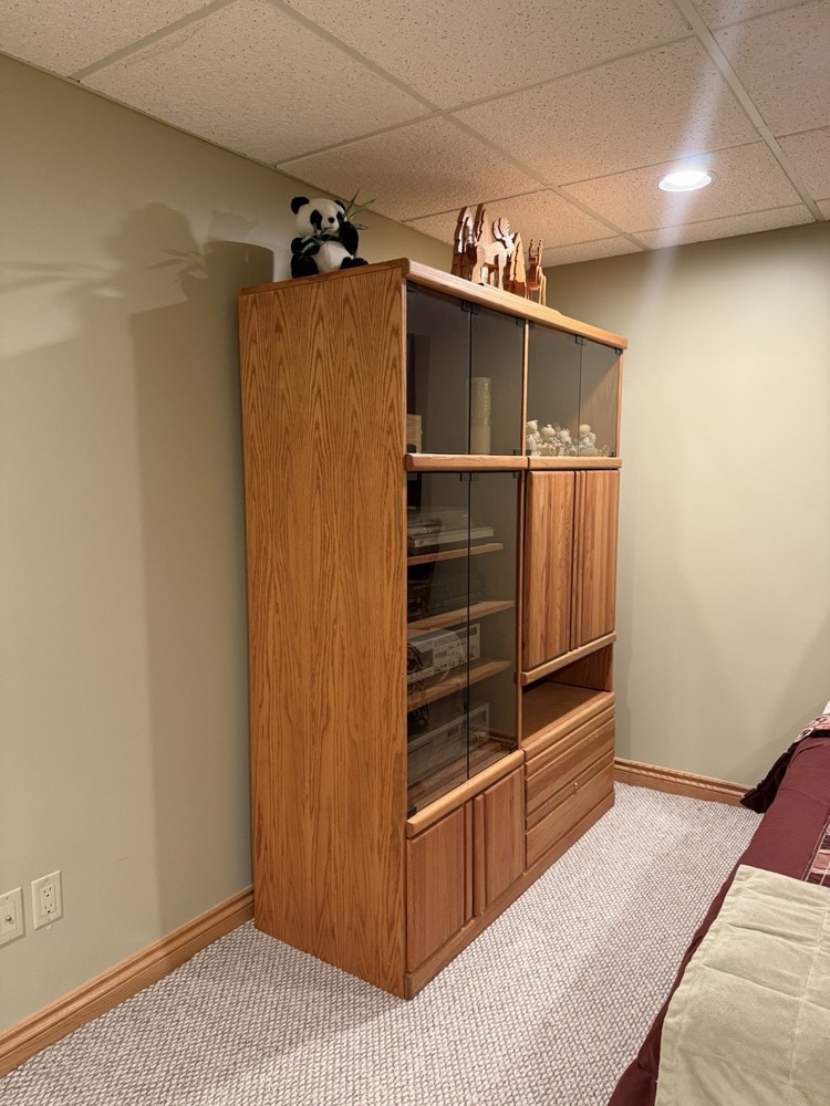 Solid Oak Entertainment Center