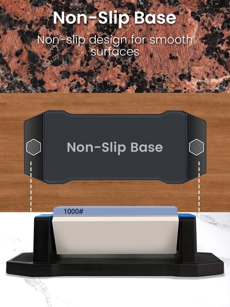 Whetstone Sharpening Stone Kit, Premium 3 Side Grit 400/1000/5000 Knife Sharp...