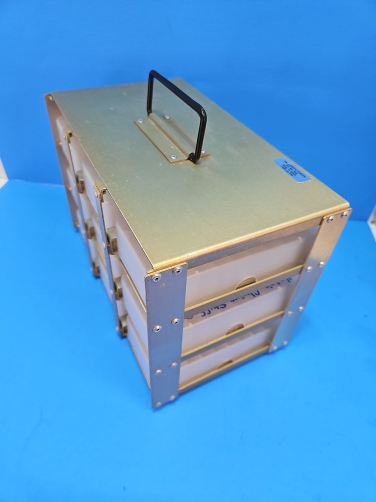 Laboratory Freezer Rack With Sample Boxes 9 Compartments