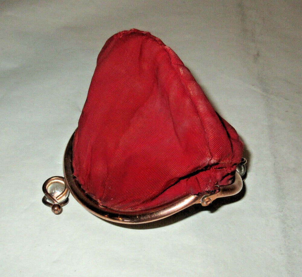 Vintage Antique Coin Purse Bag copper frame