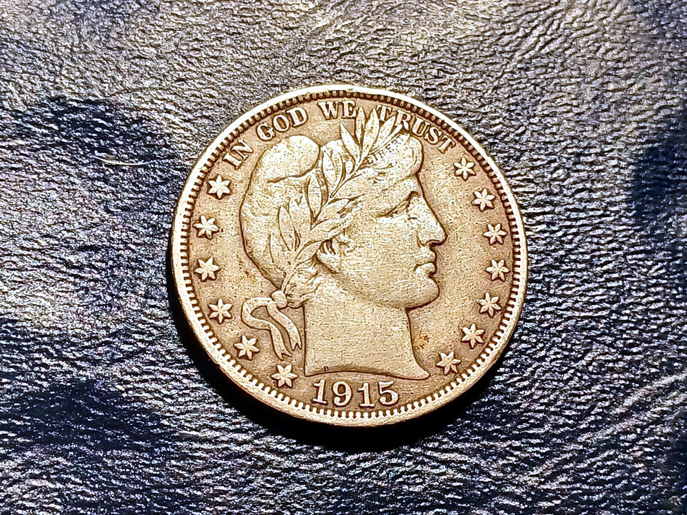 Choice VF 1915-D  Barber Half Dollar
