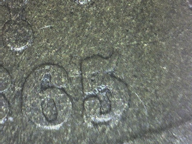 1865 2 CENT RARE RE-CUT DATE TO7