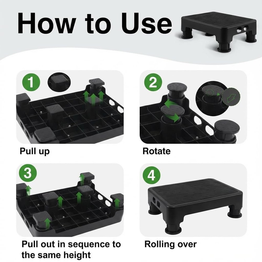 COOL-ANGLE Adjustable Step Stool High Beds SUV Non-Slip Mobility Platform Senior