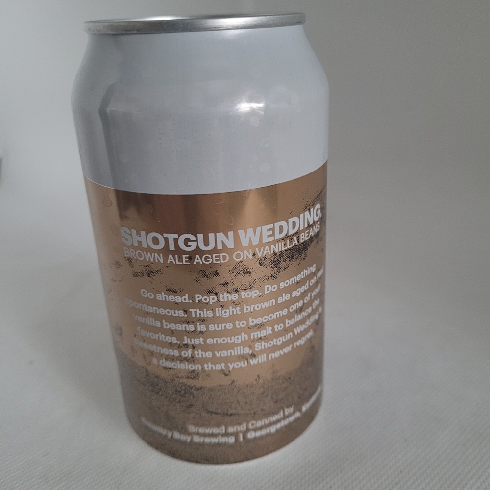 Beer Can- Shotgun Weddng- Empty Bottom Opened. 12 Oz.