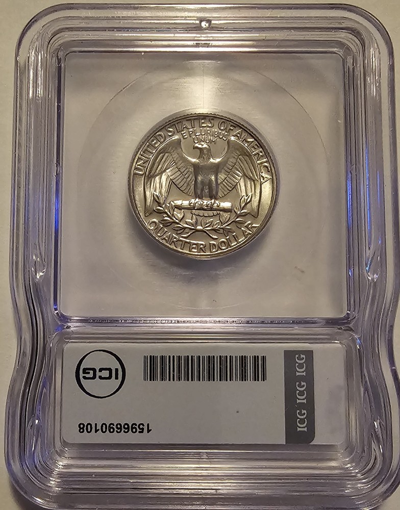 1965 Washington Quarter SMS MS69 ICG