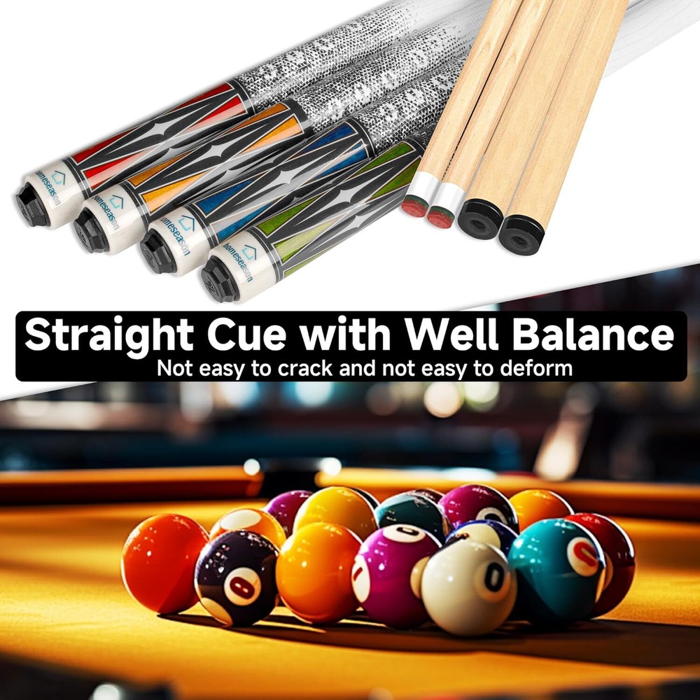 HomeSeason Pool Cue Stick 58" Billiard Cue Sticks