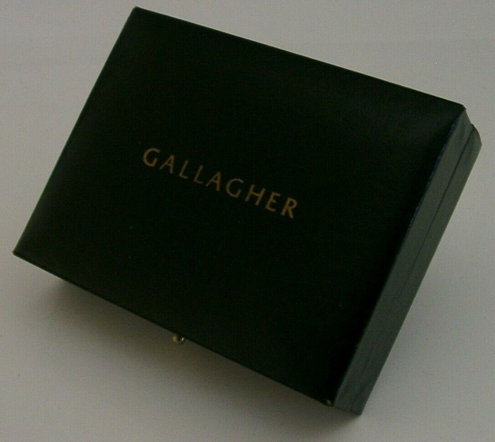 CASED BOXED SOLID STERLING SILVER BOX 1995 GALLAGHER