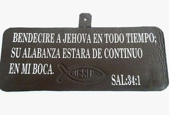Bible verse leather car or wall hanging
