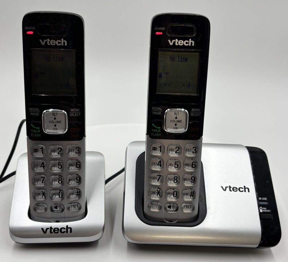 VTech • CS6719-2 • DECT 6.0 Cordless Phone • 2 Handset • Black • Open Box