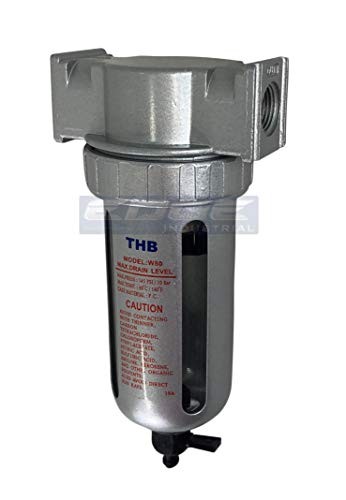 MID FLOW PARTICULATE FILTER/WATER TRAP FOR AIR COMPRESSOR COMPRESSED 1/4" NPT