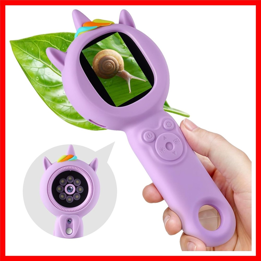 Handheld 500x Magnification Microscope for Kids - Engaging STEM Educational Gift