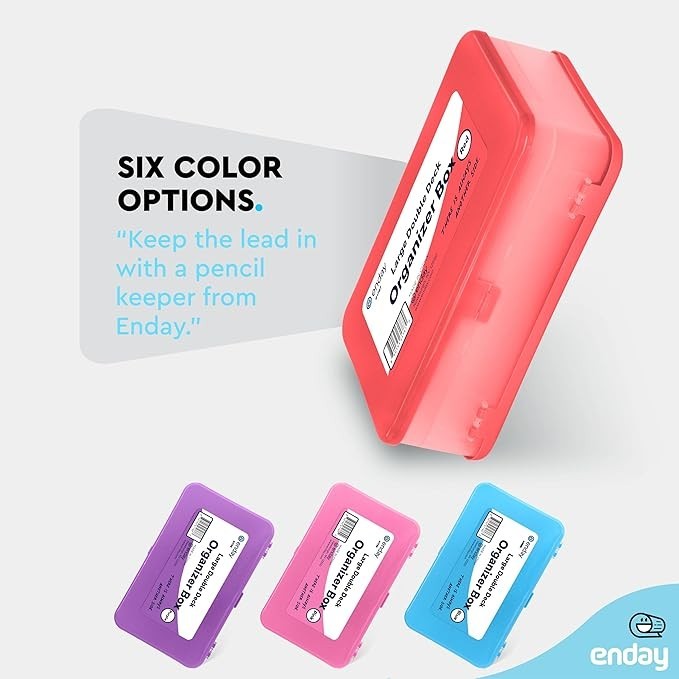 Double Deck Large Pencil Box Red