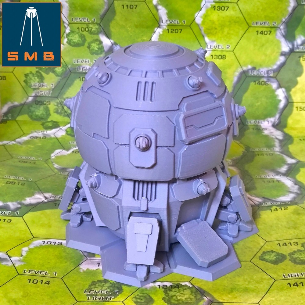 Union Class Mech Dropship w/ Hex Base, Tabletop War Game Terrain (6mm)