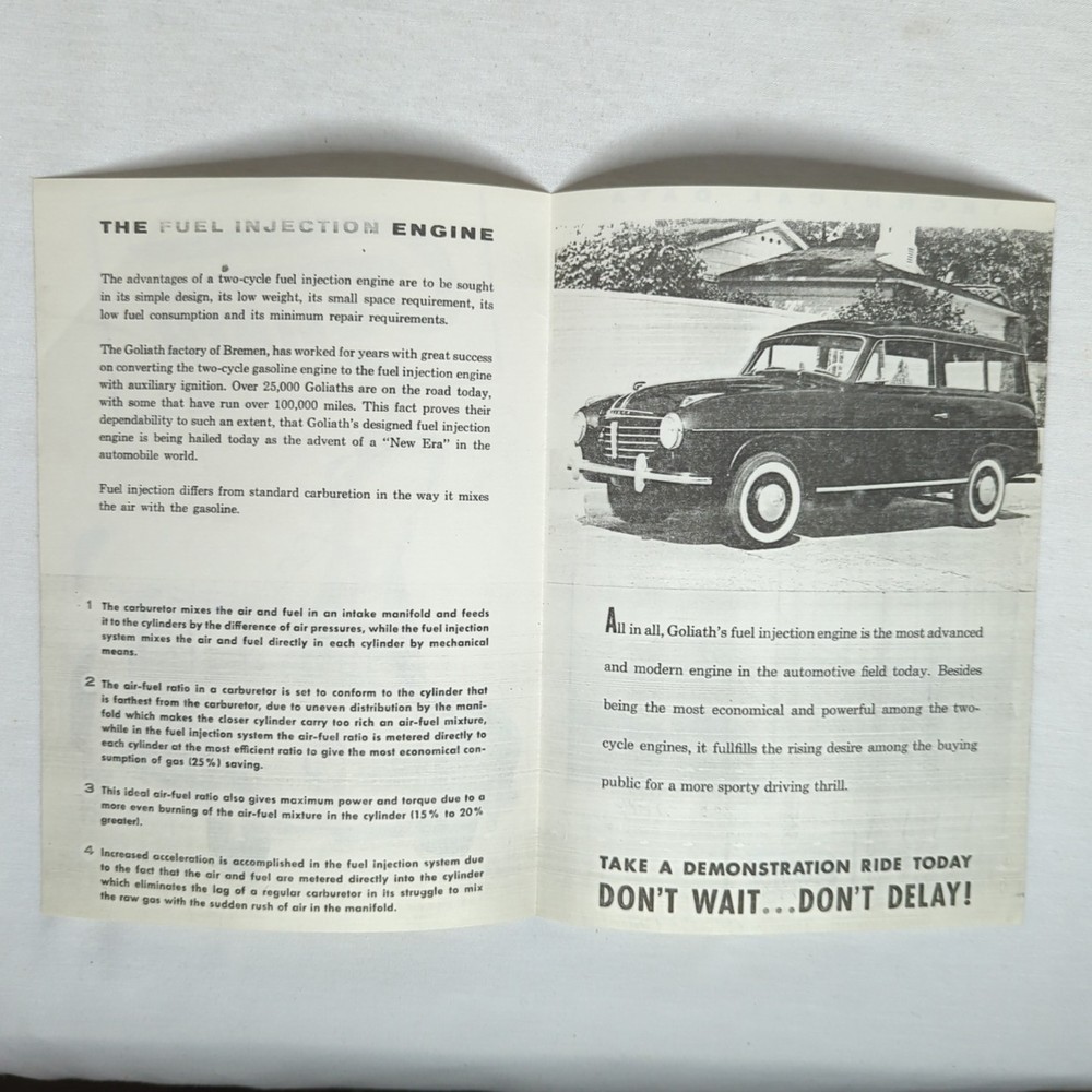Goliath 1957 Brochure Vintage