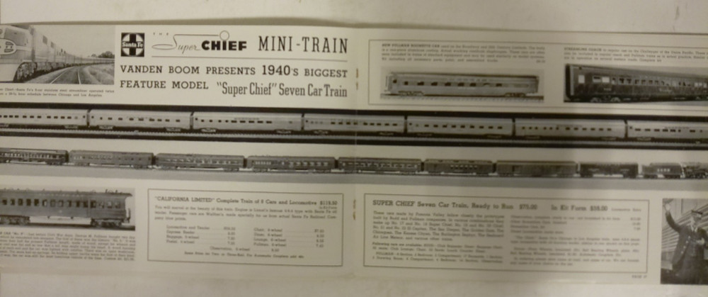 Vanden Boom Mini-Train 1940 Catalog