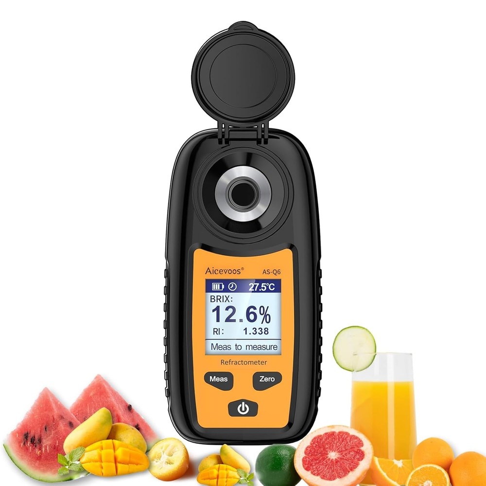 Automatic Digital Refractometer for Sugar Content - 0-35% Range, Easy to Use