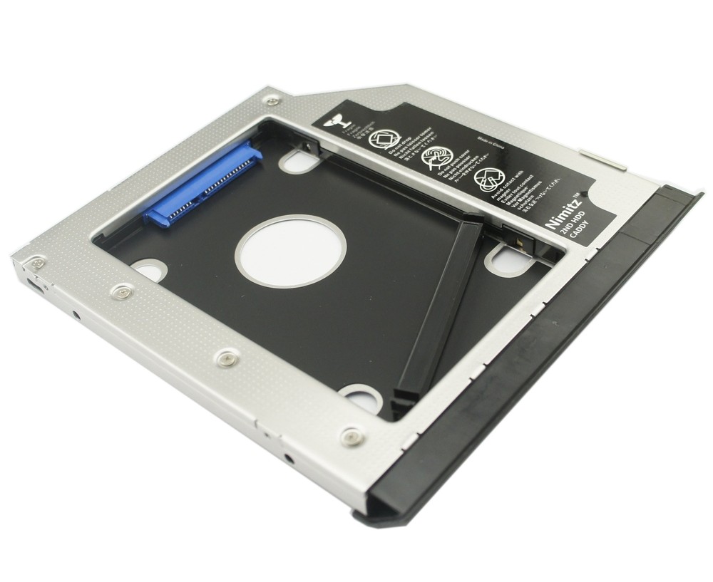 Nimitz 2nd HDD SSD Hard Drive Caddy Adapter Compatible with Dell E6430 E6530 ...