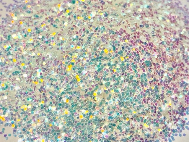 "Unicorn" Iridescent Glitter Medium Cut