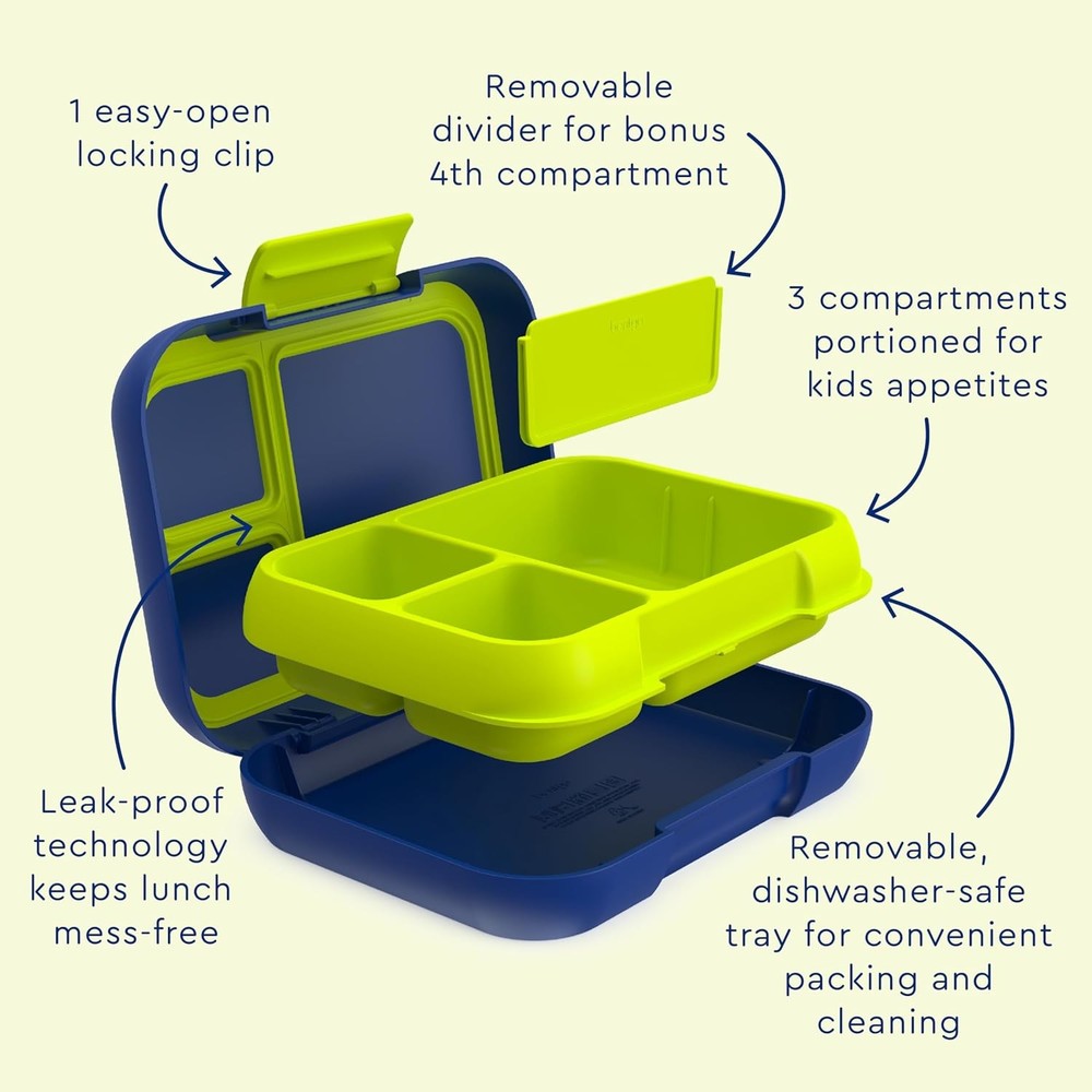 Pop - Leak-Proof Lunch Box & Removable Divider for Ages 8+ & Teens