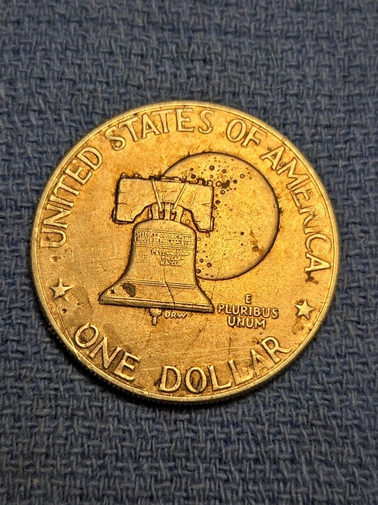Two Bicentennial Eisenhower $1. D, No Mint Mark.