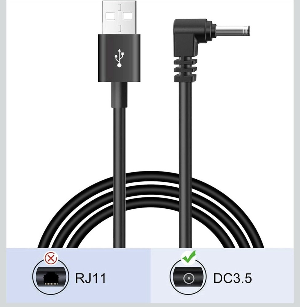 Radar Detector Cable, USB to DC3.5 Plug Radar Detectors Power Cord, Replacement