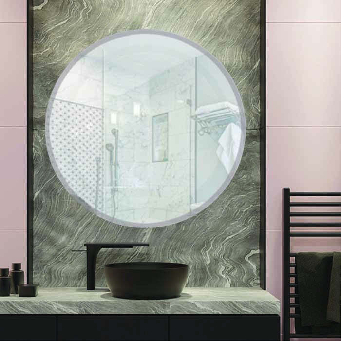 24" Round Frameless Wall Mirror
