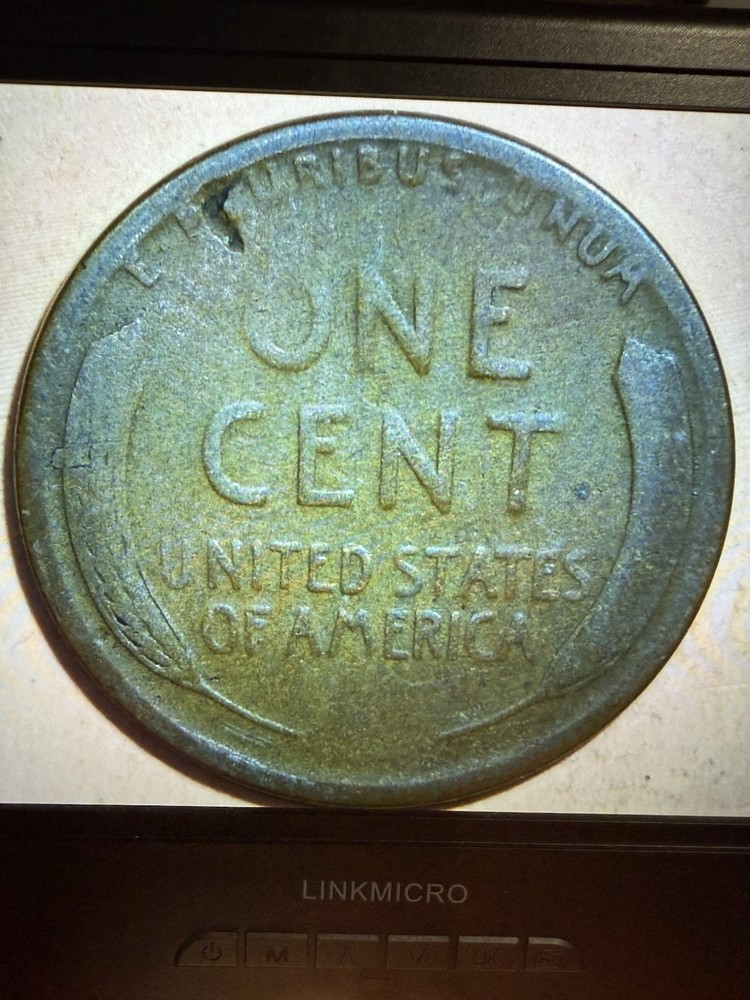 1913 S 1 C Wheat Penny Error Lamination R87
