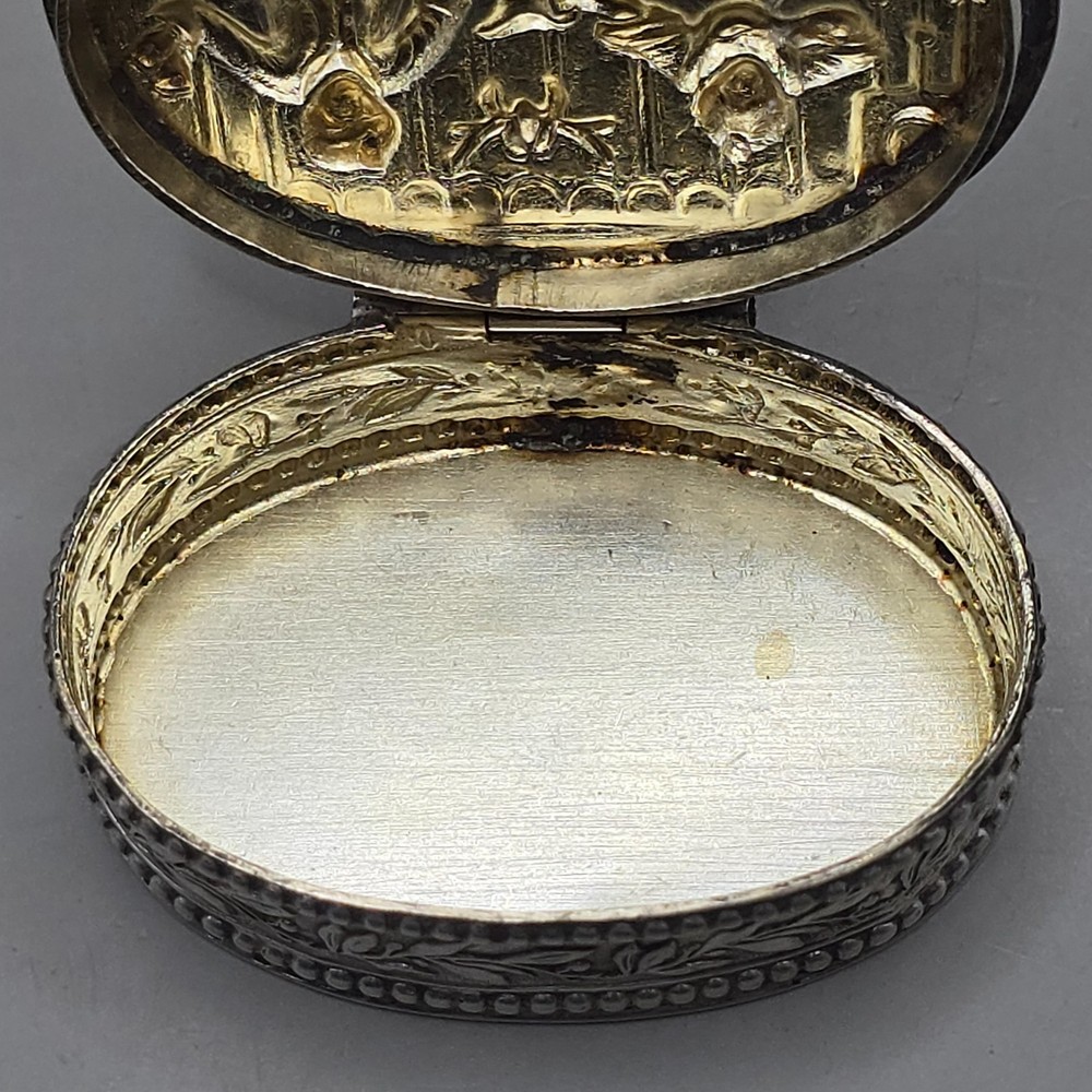 Antique Dutch 800 Silver Pill Box Snuff Box