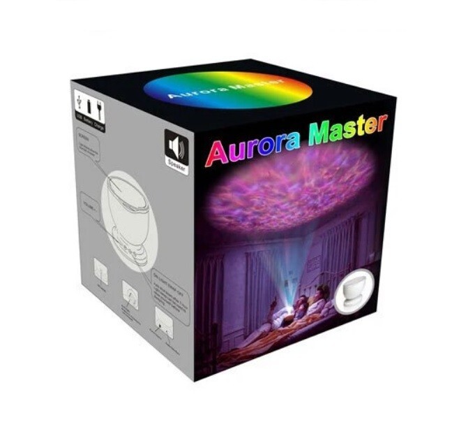Aurora Master Projector Night Light Lamp with Speaker