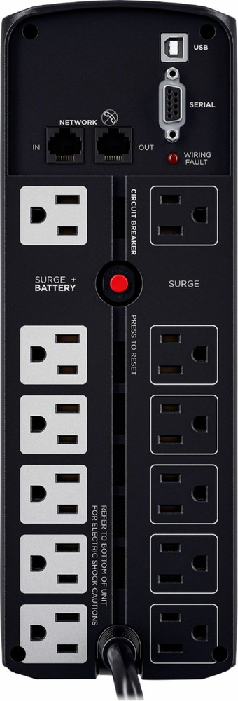 CyberPower - 1500VA Sine Wave Battery Back-Up System - Black