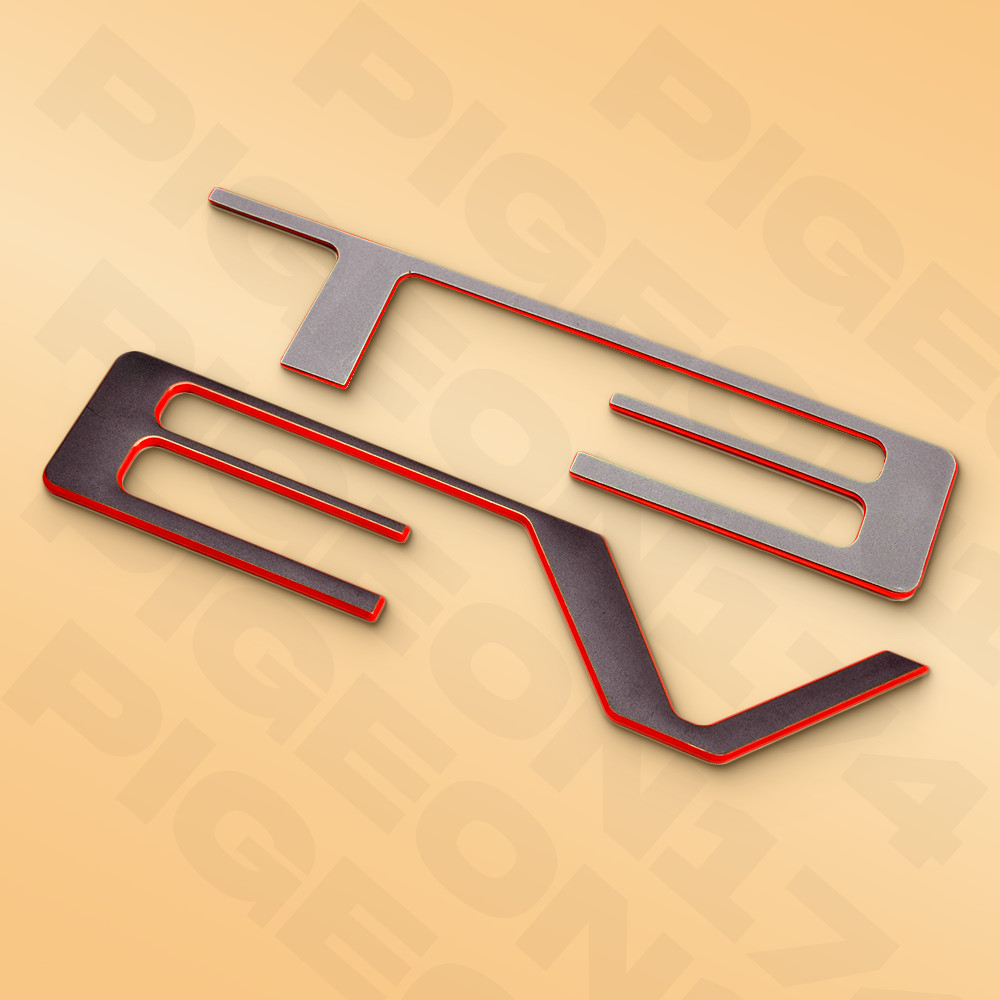 2019-2025 Raised Black Red Tailgate Letters Emblems For Chevrolet Silverado 1500
