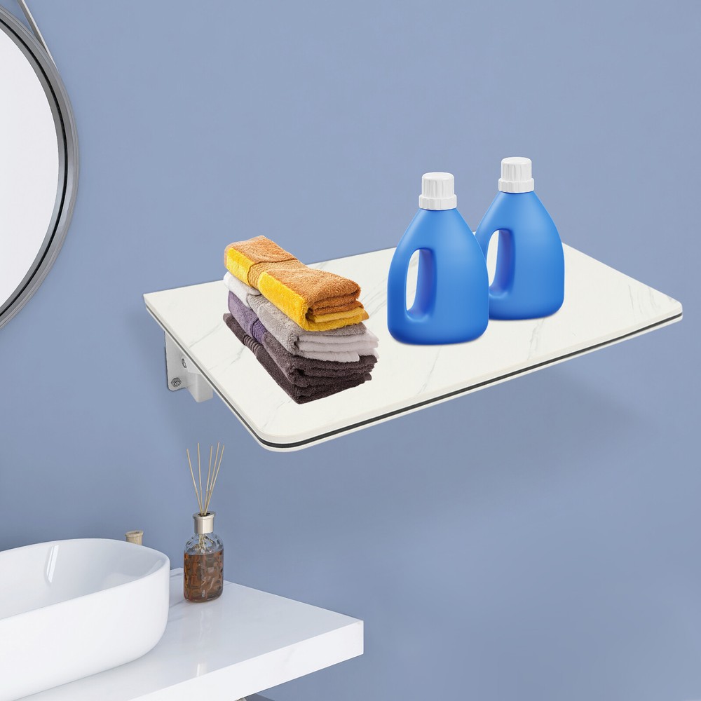 Stylish Wall-Mounted Folding Desk with Durable MDF and Metal Design
