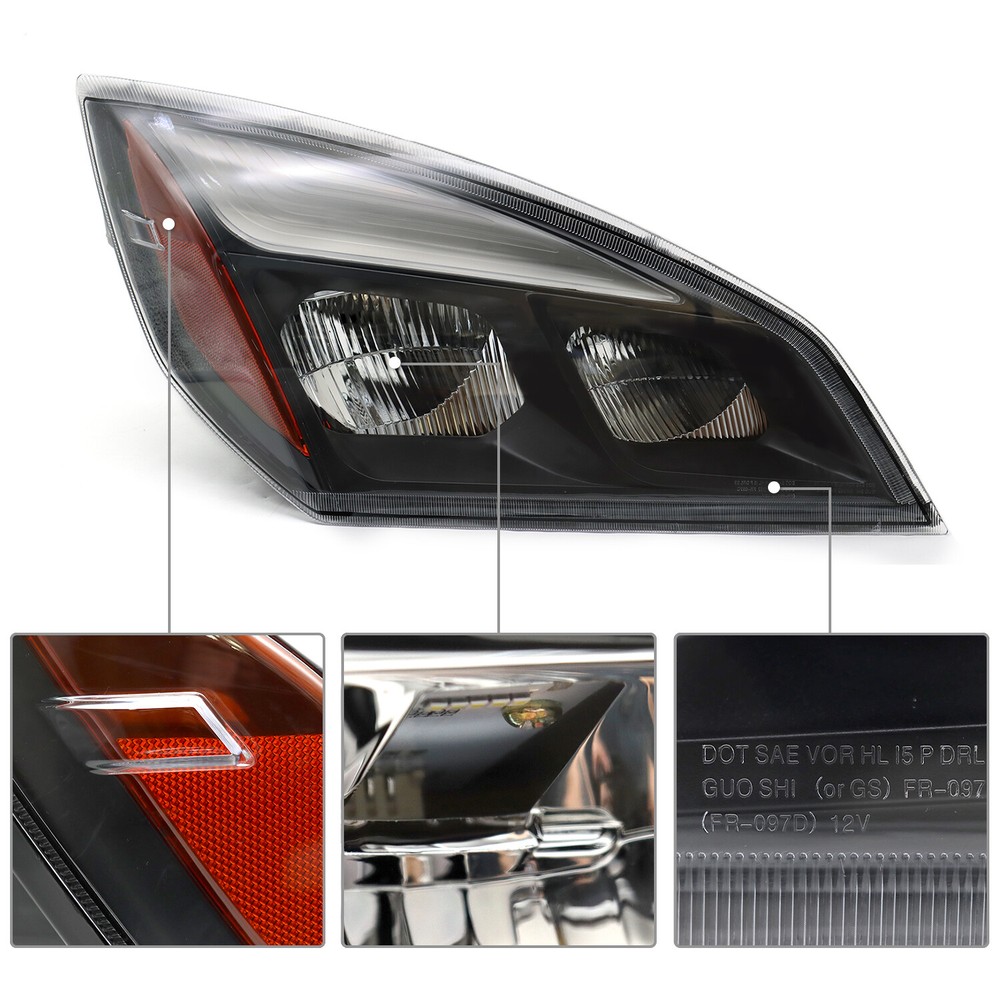 For 2018-2021 Freightliner Cascadia Full LED Headlight Headlamp Left Driver