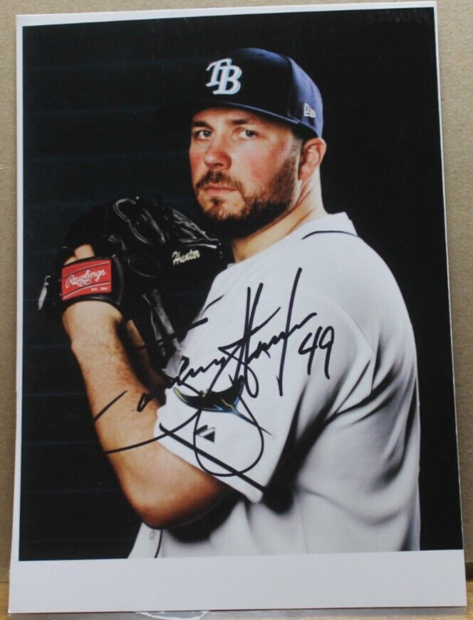 TAMPABAY RAYS TOMMY HUNTER 2017  5"X7"  AUTOGRAPH PHOTO