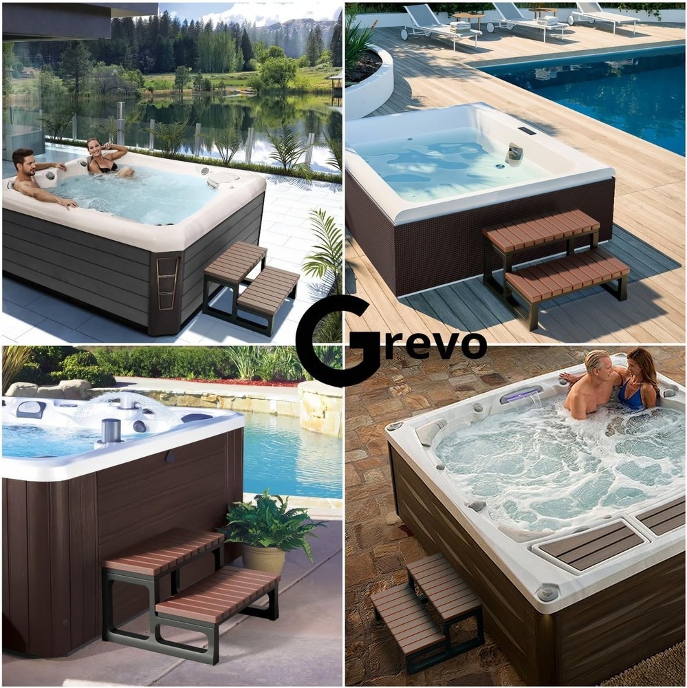 Hot Tub Steps Spa Steps for Round or Straight Sided Spa