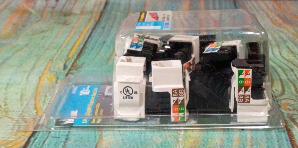 Ideal CAT5e Gigabit Keystone Data Jack - 10 Pack -NEW